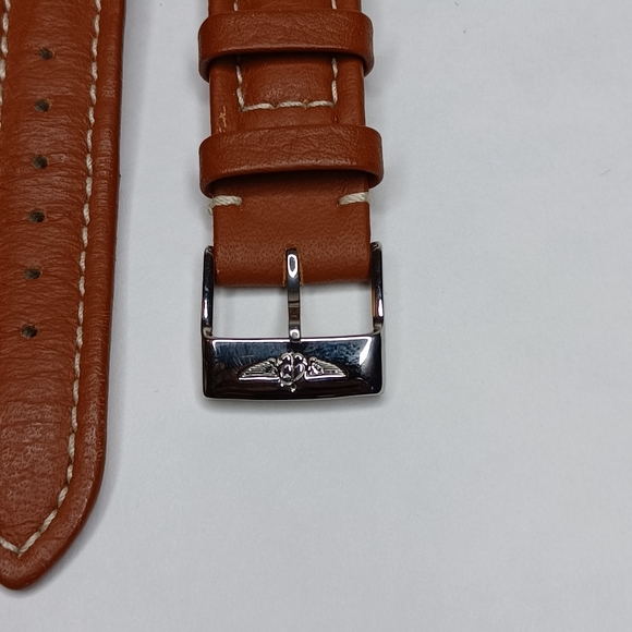 Breitling Leather Brown Watch Strap 18-16mm - Picture 2 of 4